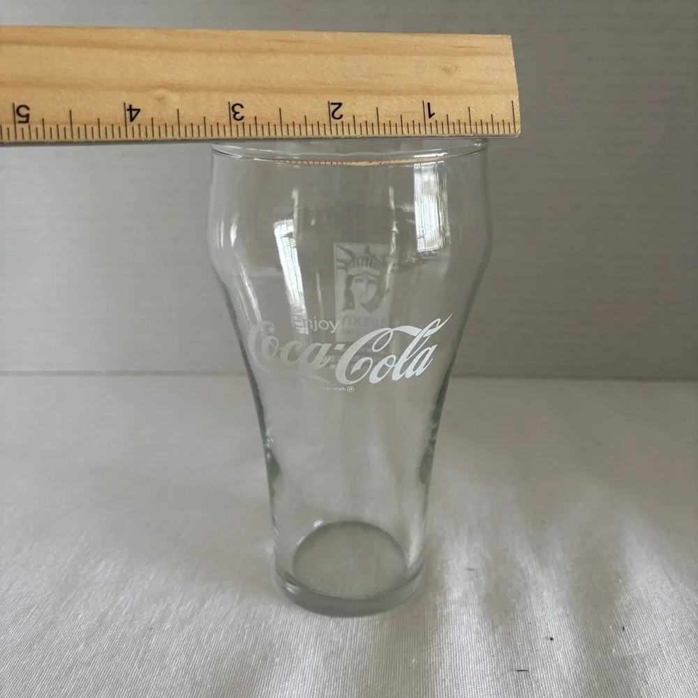 Vintage Coca-Cola Statue of Liberty Centennial Glass 1886-1986 Grand Union 6in‎